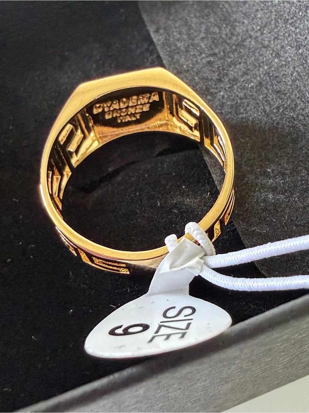 14k Gold Medusa head Signet Ring